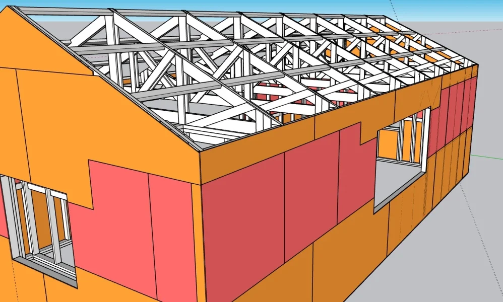 Dibujo estructura almacén Acacia